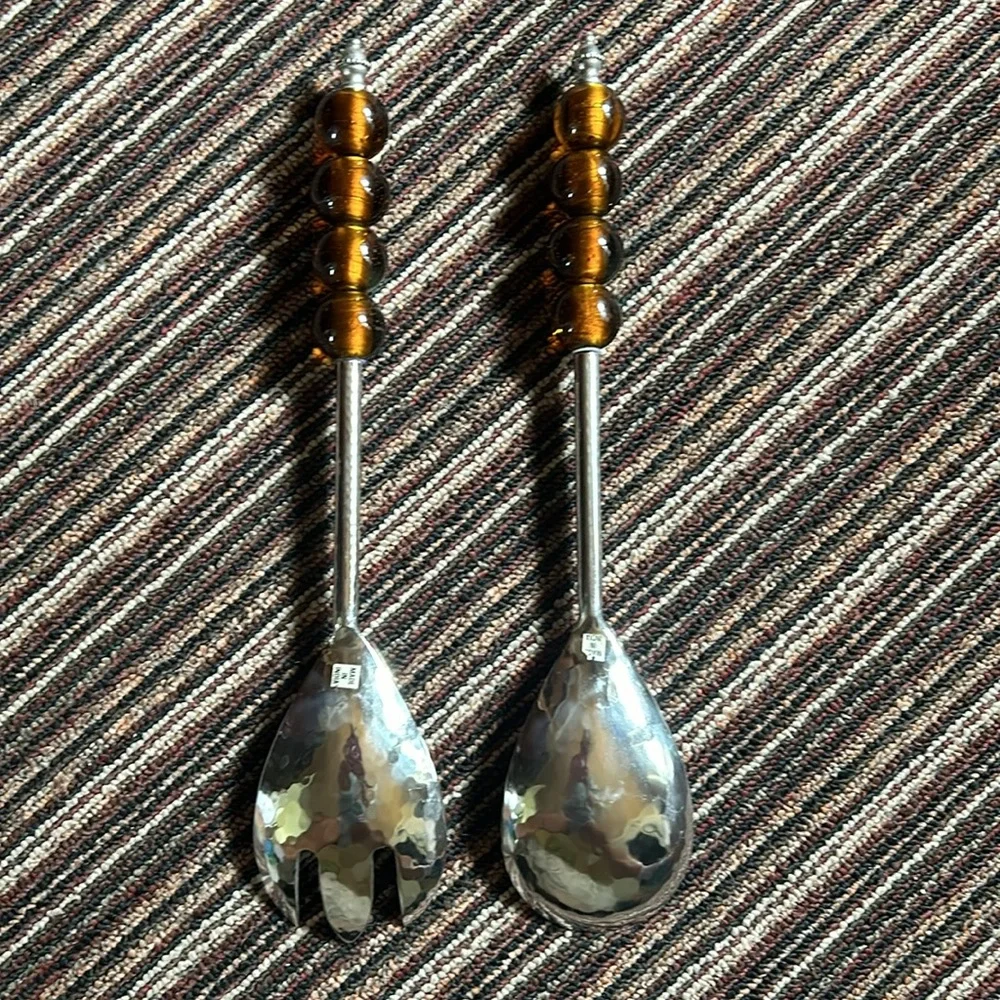 Salad service set.  Made in India